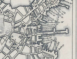 1722 Map Plan of Boston Massachusetts