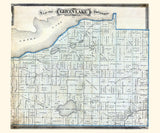 1875 Map of Green Lake Township Green Lake County Wisconsin