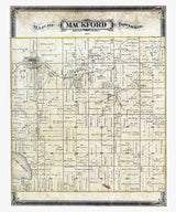 1875 Map of Mackford Township Green Lake County Wisconsin