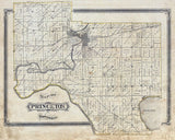 1875 Map of Princeton Township Green Lake County Wisconsin