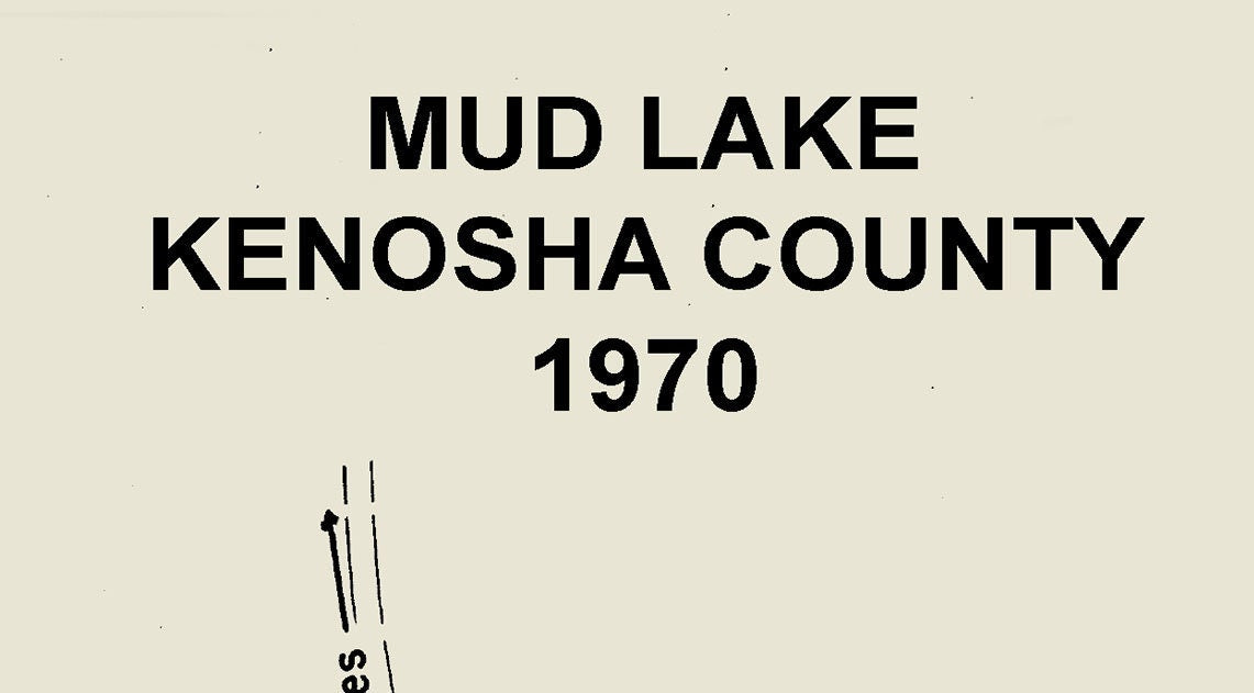 1970 Map of Mud Lake Kenosha County Wisconsin