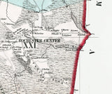 1856 Town Map of Rochester Plymouth County Massachusetts