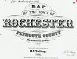 1856 Town Map of Rochester Plymouth County Massachusetts