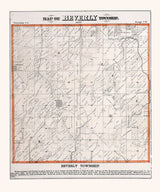 1872 Map of Beverly Township Adams County Illinois