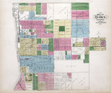 1872 Town Map of Quincy Adams County Illinois