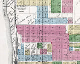 1872 Town Map of Quincy Adams County Illinois