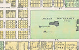 1914 City Map of Oxford Butler County Ohio