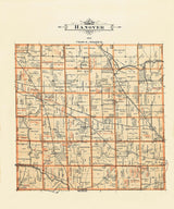 1914 Map of Hanover Township Butler County Ohio