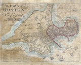 1722 Map of Boston Massachusetts