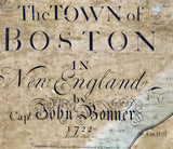 1722 Map of Boston Massachusetts