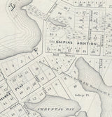 1858 Map of Excelsior Hennepin County Minnesota