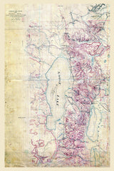 1878 Map of Goose Lake and Warner Valley Vicinity Oregon and California