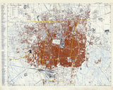 1952 Town Map of Tehran Iran