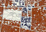 1952 Town Map of Tehran Iran