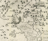 1624 Map of the Land of Gosen and Moses Passage Holylands