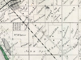 1872 Map of Fall Creek Township Adams County Illinois