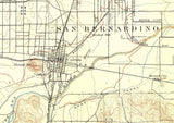 1901 Topo Map of San Bernardino California