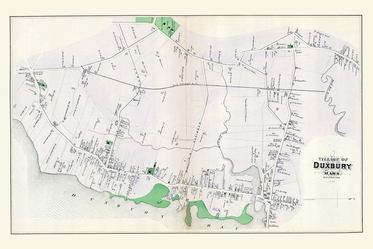 1879 Map of Duxbury Massachusetts
