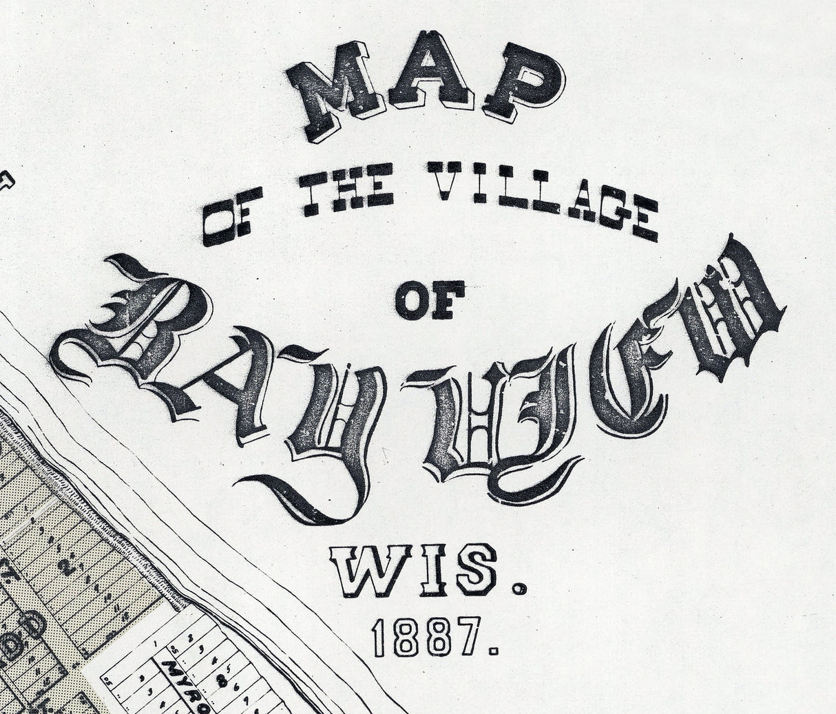 1887 Map of Bay View Wisconsin