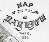 1887 Map of Bay View Wisconsin