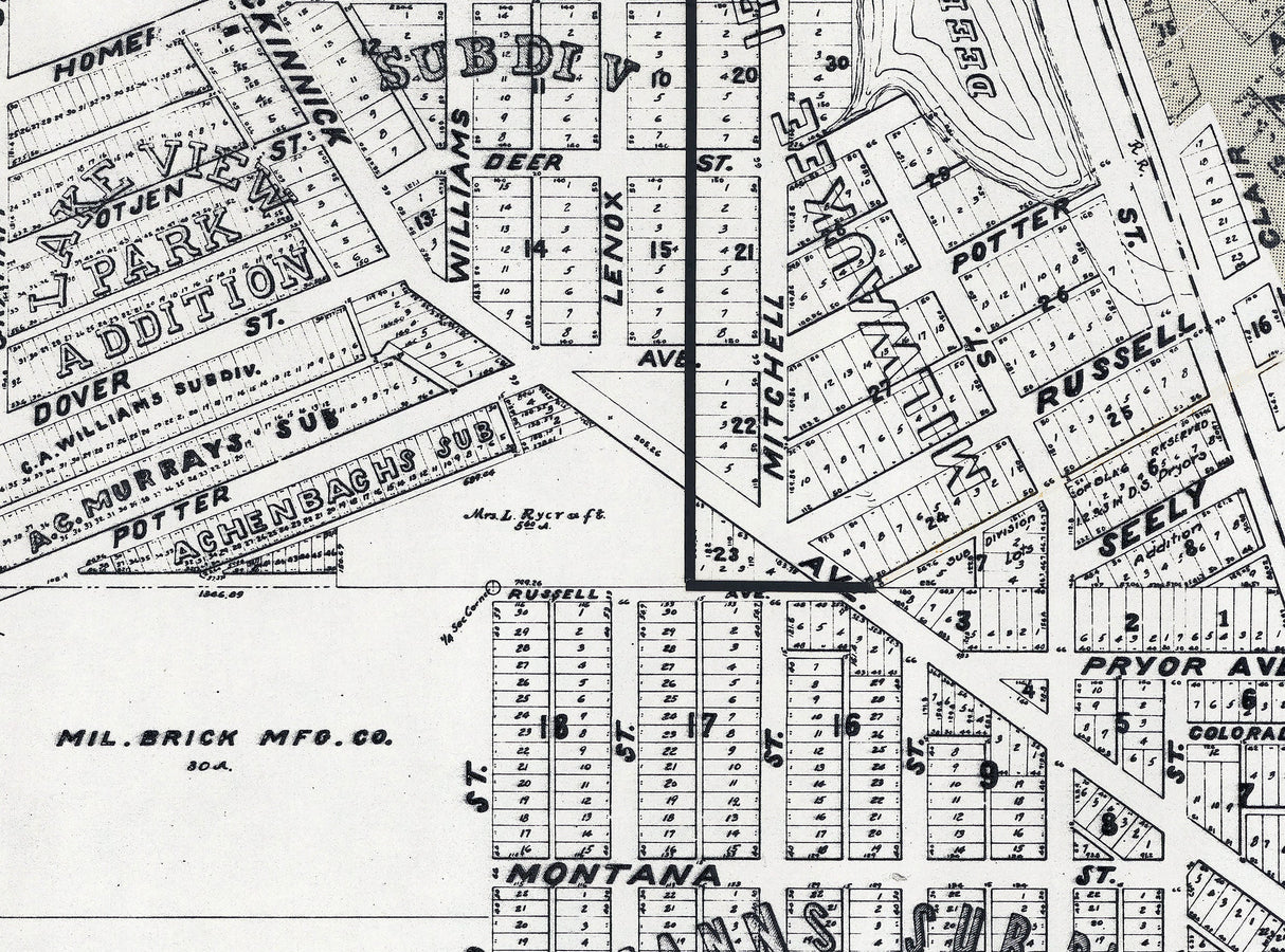1887 Map of Bay View Wisconsin