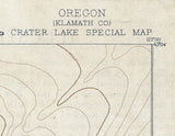 1896 Map of Crater Lake Oregon