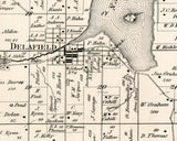 1873 Map of Delafield Township Waukesha County Wisconsin