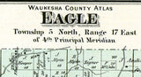 1873 Map of Eagle Township Waukesha County Wisconsin