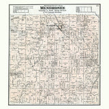 1873 Map of Menomonee Township Waukesha County Wisconsin