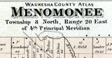 1873 Map of Menomonee Township Waukesha County Wisconsin