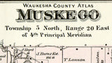 1873 Map of Muskego Township Waukesha County Wisconsin