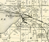 1873 Map of Pewaukee Township Waukesha County Wisconsin