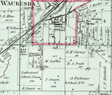 1873 Map of Waukesha Township Waukesha County Wisconsin