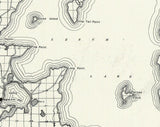 1937 Map of Leech Lake Chippewa Winnibigoshish Cass Lake Minnesota