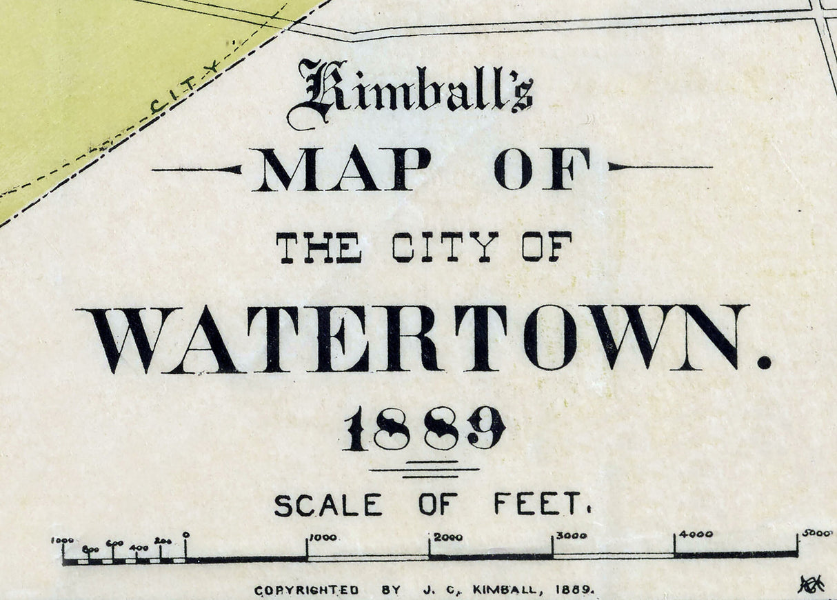 1889 Map of Watertown New York