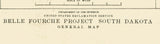 1910 Map of Belle Fourche Lake South Dakota