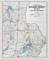 1920 Map of Chisago Anoka and Isanti County Minnesota