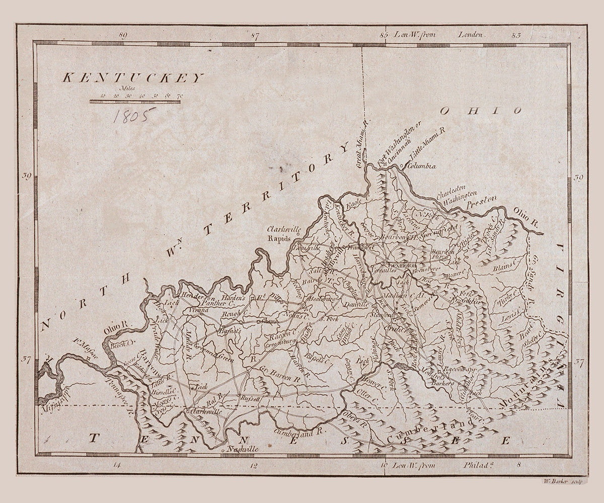 1805 Map of Kentucky