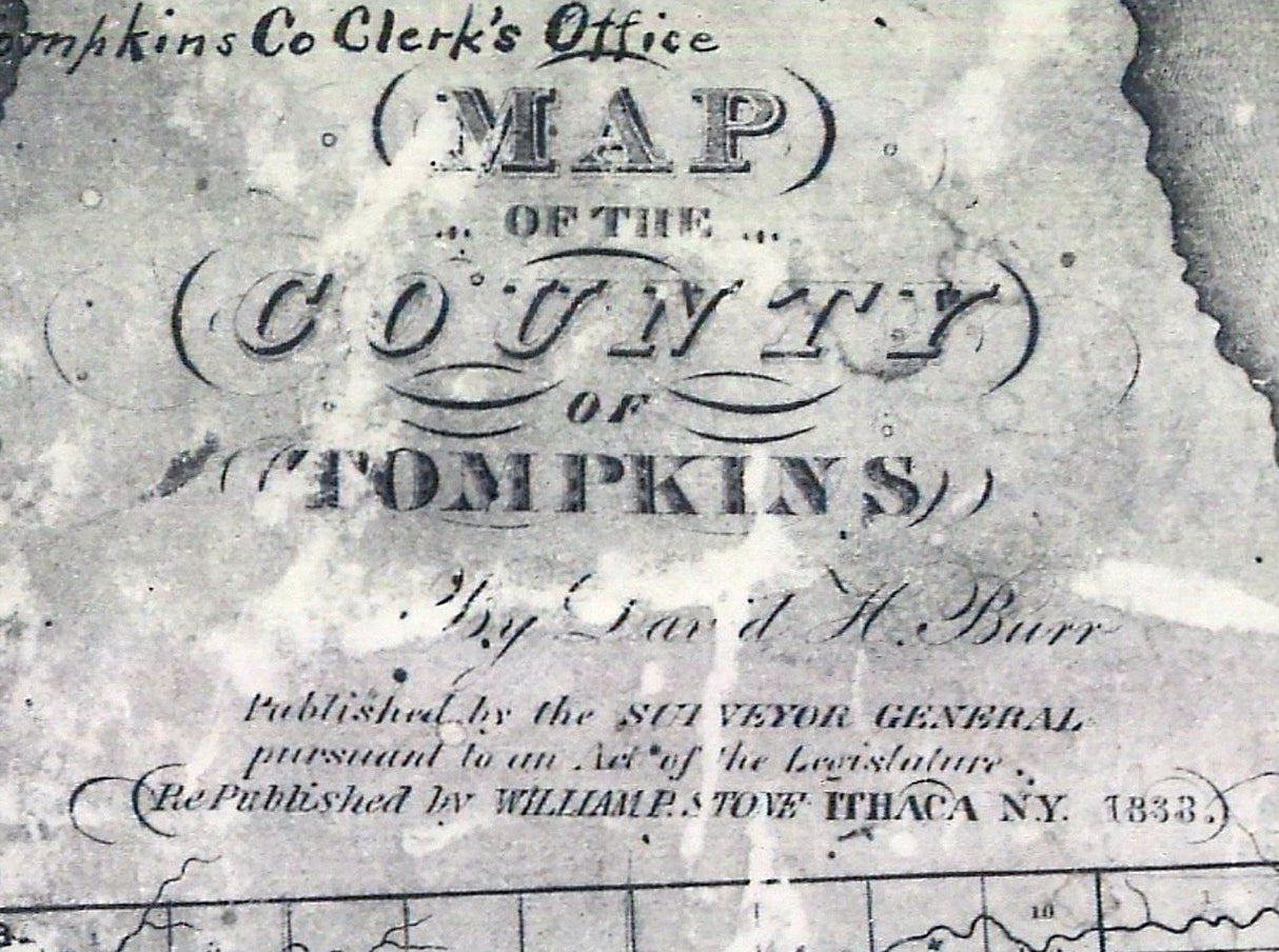 1838 Map of Tompkins County New York