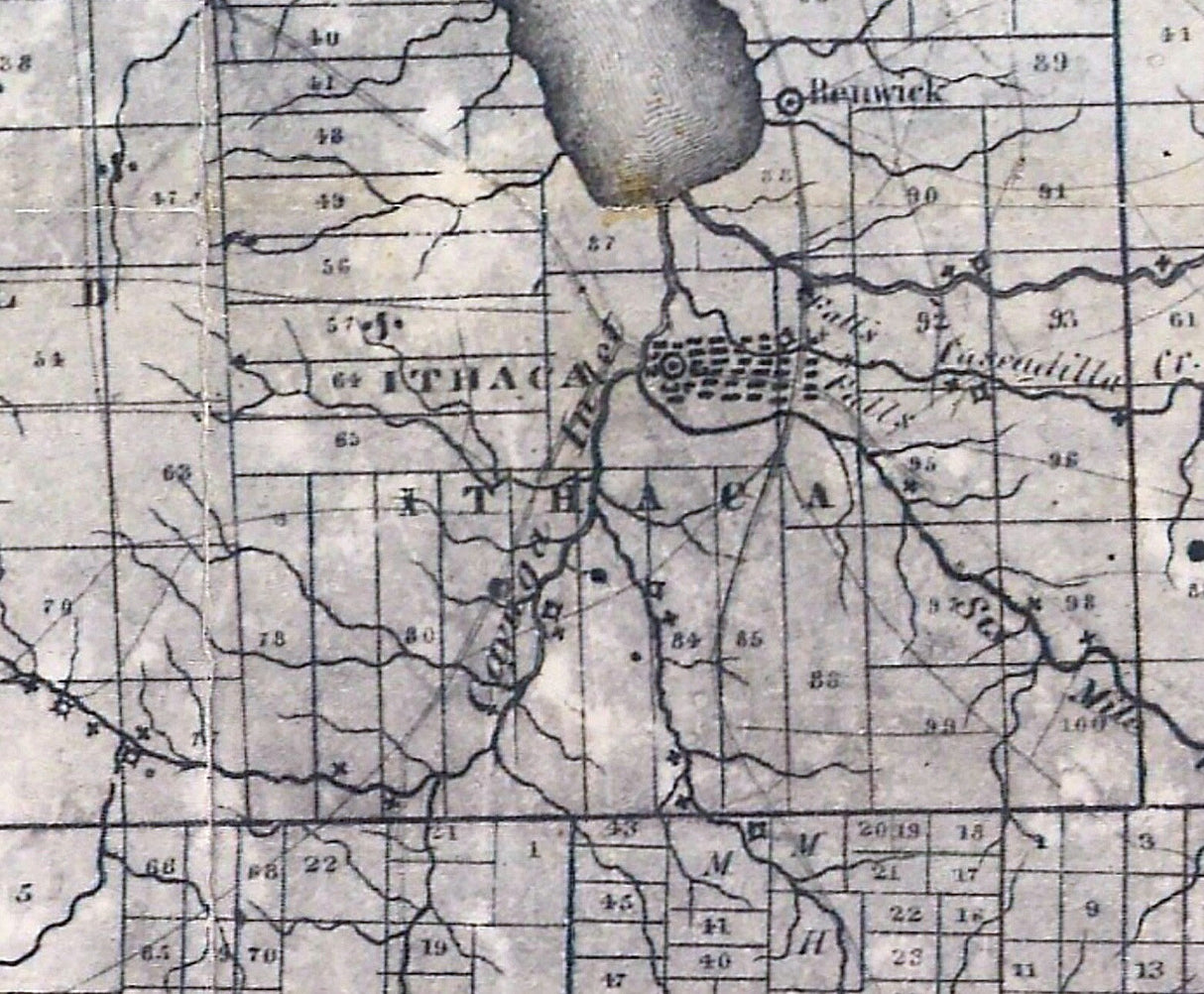 1838 Map of Tompkins County New York