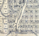 1890 Town Map of Guthrie Logan County Oklahoma