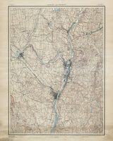 1894 Topo Map of Albany Albany County New York