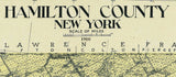 1910 Map of Hamilton County New York