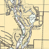 1996 Nautical Chart Map of Peace River Florida Punta Gorda