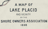 1898 Map of Lake Placid Essex County New York