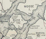 1898 Map of Lake Placid Essex County New York