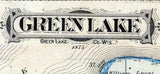 1875 Map of Green Lake Township Green Lake County Wisconsin