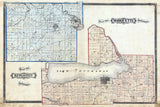 1875 Map of Kingston and Marquette Township Green Lake County Wisconsin