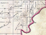 1875 Map of Seneca Township Green Lake County Wisconsin