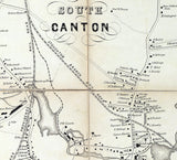 1855 Town Map of Canton Norfolk County Massachusetts